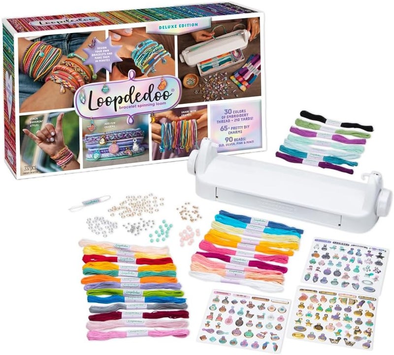 Loopdedoo Deluxe DIY Friendship Bracelet Maker Kit - Make Bracelets in Minutes for Birthdays and Friendship Gifts - Award Winning Crafts Kit for Kids Aged 8+ - Image 1