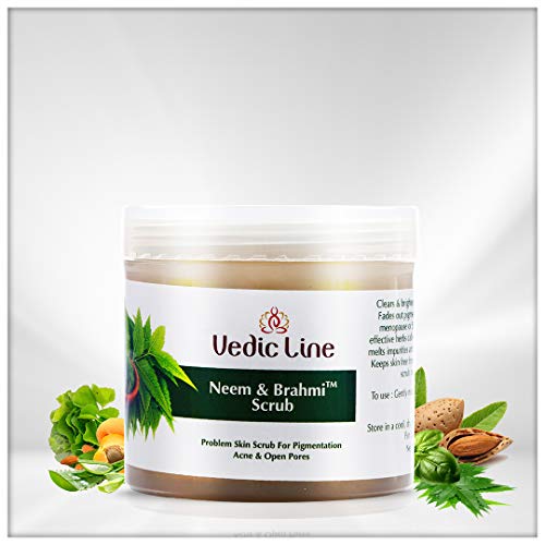 Vedic Line Vedicline Neem & Brahmi Face Scrub Reduce Dead skin, Acne and Open Pores With Almond Oil, Tulsi, Aloe Vera For Skin Purification,100ml - Image 2