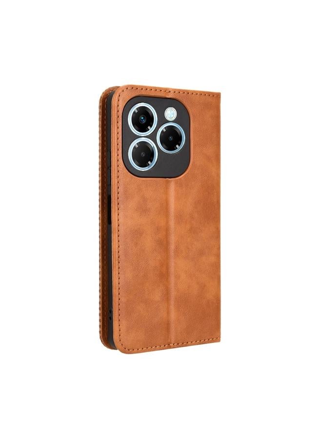 Zaboon Case For Infinix Note 40X 5G X6838 Magnetic Buckle Retro Texture Leather Phone Case - Image 3