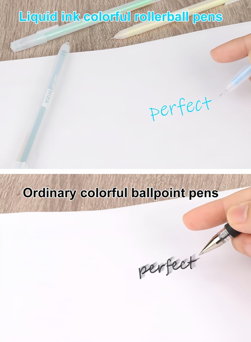 مجموعة أقلام جل ملونة مكونة من 12 قطعة، قلم حبر جاف بلون الحلوى 0.5 مم للمذكرات، مستلزمات مدرسية لطيفة، أدوات مكتبية، ملحقات مكتبية - view 3