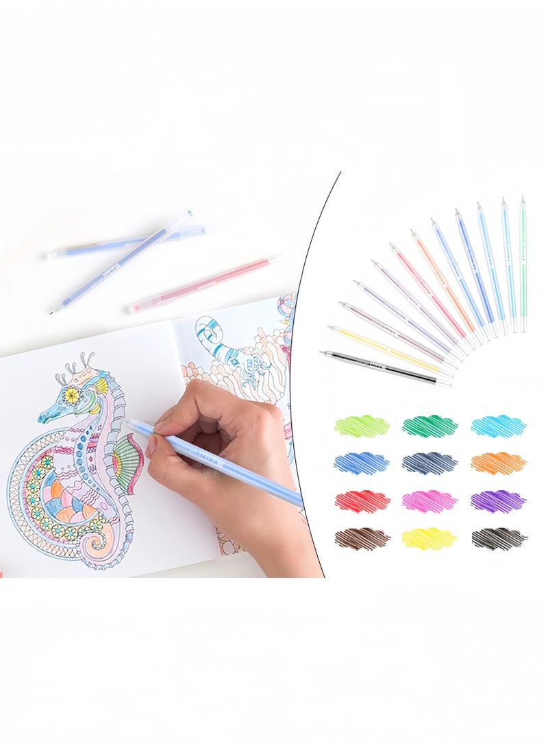 مجموعة أقلام جل ملونة مكونة من 12 قطعة، قلم حبر جاف بلون الحلوى 0.5 مم للمذكرات، مستلزمات مدرسية لطيفة، أدوات مكتبية، ملحقات مكتبية - view 5