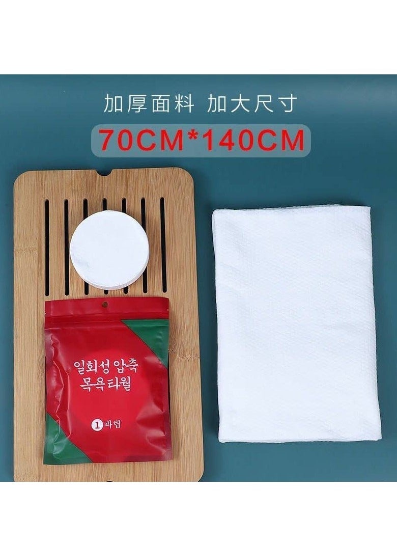 Generic - Disposable Bath TowelThicker Style Magic Compressed Bath Towel Large Size Portable Bath Washcloth Reusable for Travel Camping Hiking Outdoor Sports Beauty Salon27.6in*55in, 5 PCS - Image 1