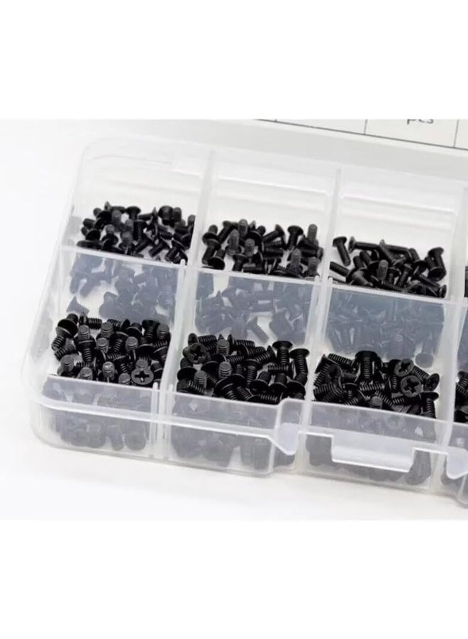 500-Piece M2 M2.5 M3 Phillips Flat Head Screw Set for Laptop Notebook Computer Repair - Small Precision Screws Kit  - Image 3