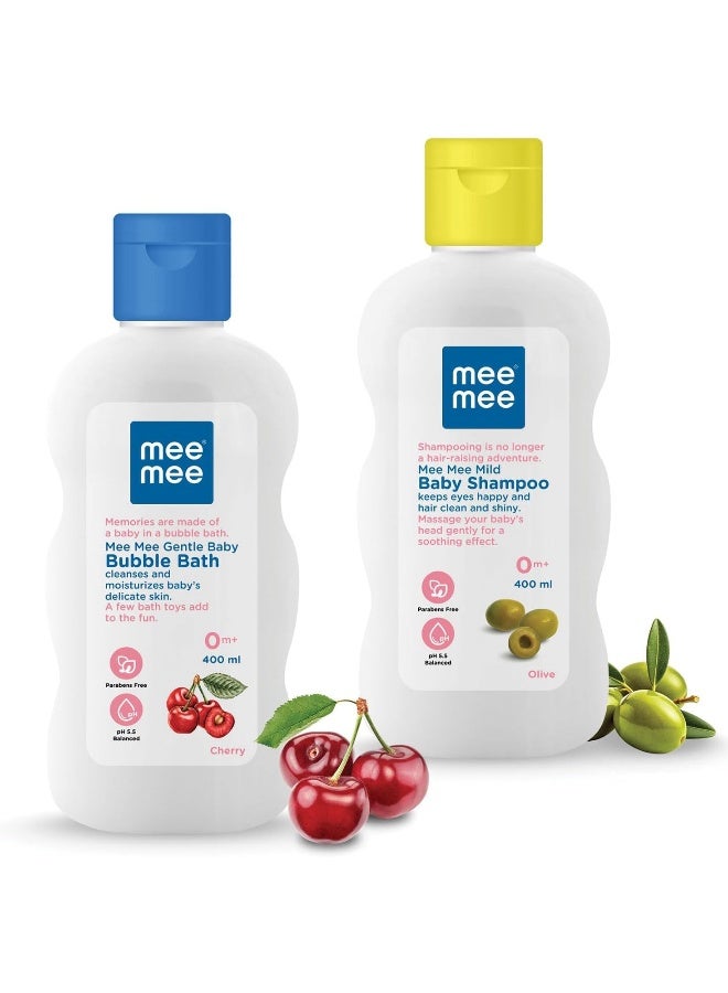 Mee Mee Gentle Baby Bubble Bath and Mild Baby Shampoo, 500ml - Image 1