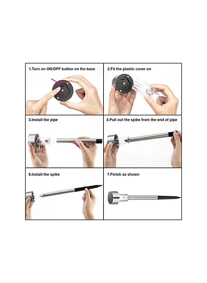 erorex Outdoor Waterproof LED Solar Garden Lights Landscape Stake Lamps - 5 Pieces - Image 2