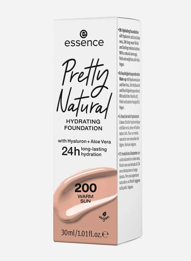Essence Pretty Natural Hydrating Foundation 200 Warm Sun, 30ml