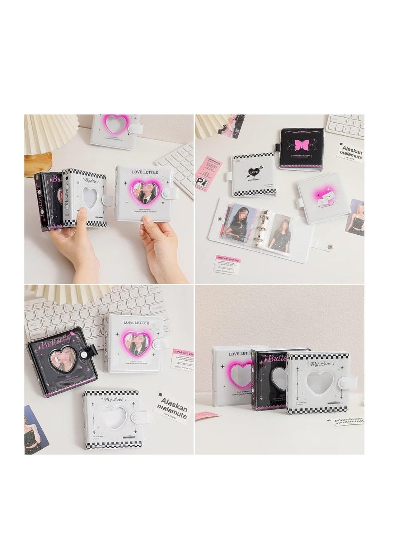Captaintech Photocard Binder 30 Sheets 60 Pockets Mini Portable Photo Album in Loose Leaf Refillable 3-Rings Transparent Photocard Binder Cover Kpop Photocard Holder Book for Picture Cards Storage - Image 3