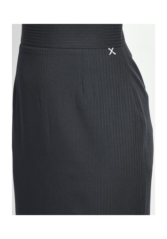 Exude Navy Blue Pencil Skirt for Women - Image 3
