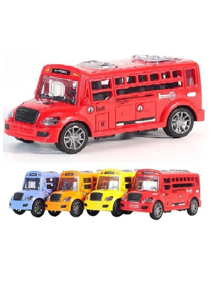 School Bus Toy for Kids - Door Openable - School Bus for Boys and Girls - Drop Resistant - Mini School Bus Model (Red) - Image 2