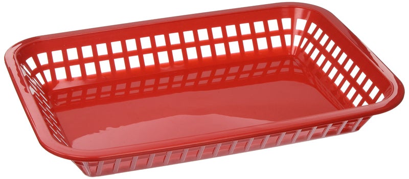 TableCraft 1079R 11-3/4"" Red Mas Grande Platter Basket - Dozen - Image 1