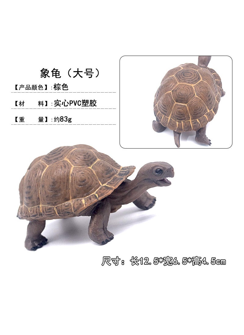 Realistic Solid Turtle Model Toy Land Turtle Model Childrens Display Piece Scene Sand Cognitive Toys PVC Material Educational Playset Elephant Turtle 