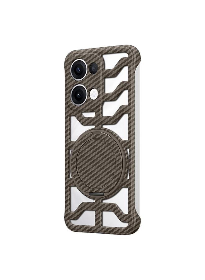 S-TOP Case For OPPO Reno13 Global Hollow Carbon Fiber Rotating Bracket MagSafe Phone Case - Image 1