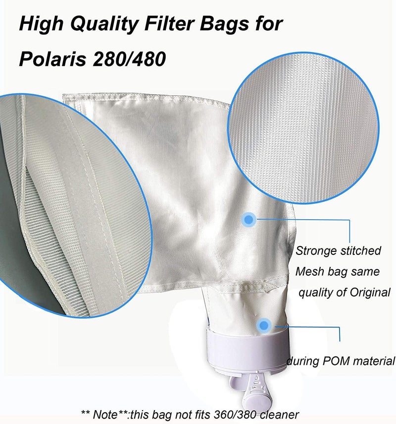 UCEDER 3 Pack Bag Replacement for Polaris Polaris 280 or 480 All Purpose Replacement Bag Pool Cleaner All Purpose Filter Bag K13 - Image 5