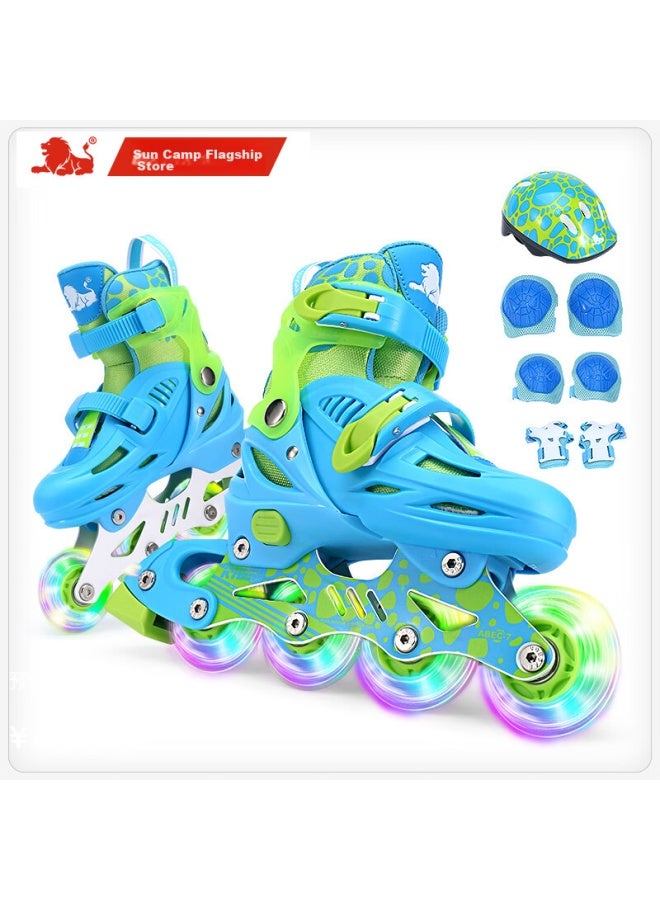 كوجار Cougar Adjustable Inline Skates مجموعة أطفال، Roller Skates Mzs885 أزرق الحجم S - Image 1