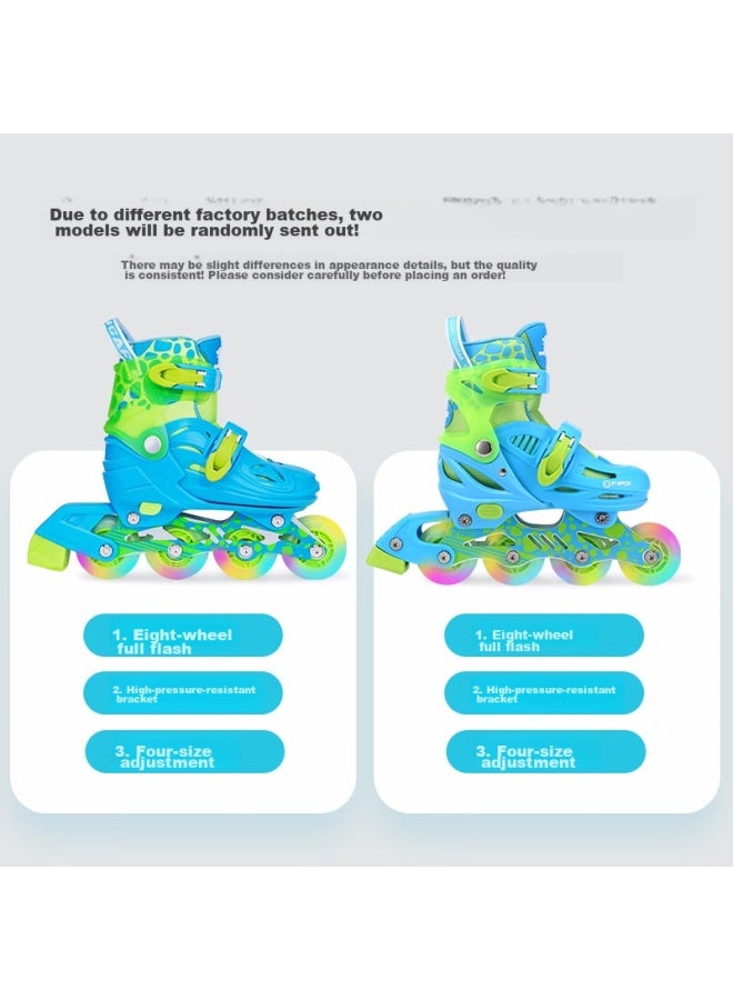 كوجار Cougar Adjustable Inline Skates مجموعة أطفال، Roller Skates Mzs885 أزرق الحجم S - Image 4