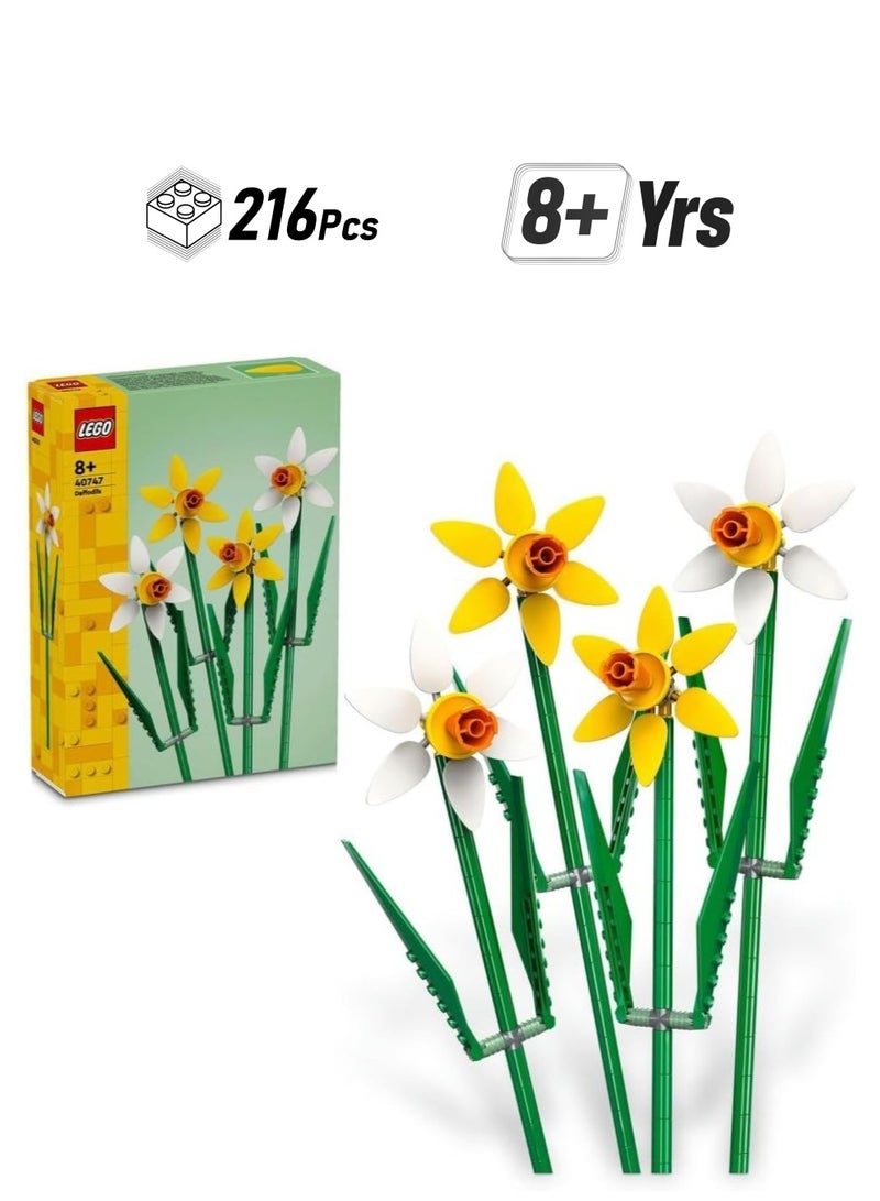 LEGO Daffodils Building Playset 40747 Building Blocks Toy Set; Flowers Botanical Collection - Image 1