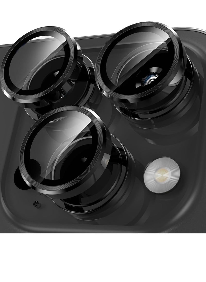 Case Compatible With iPhone 15 Pro Case with Integrated Camera Lens Protection, [Seamless Work] [Metallic Glossy Soft Bumper], Diamond Clear Stylish Case (Black Titanium) - Image 1