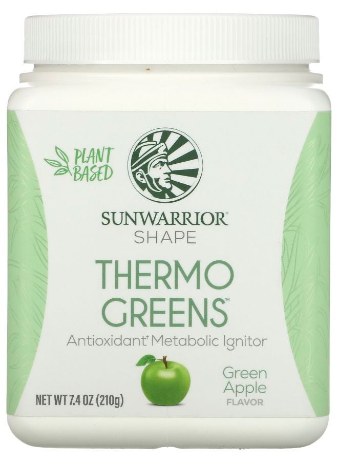 Sunwarrior Shape Thermo Greens Green Apple 7.4 oz (210 g) - Image 1
