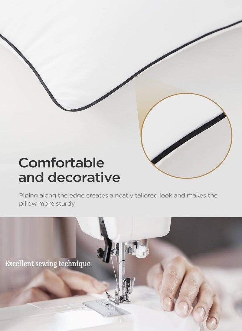 بلوبيري وسادة الأنابيب قطنية السوداء 4 قطع مقاس 50×70 سم صنع في الإمارات العربية المتحدة - Image 4