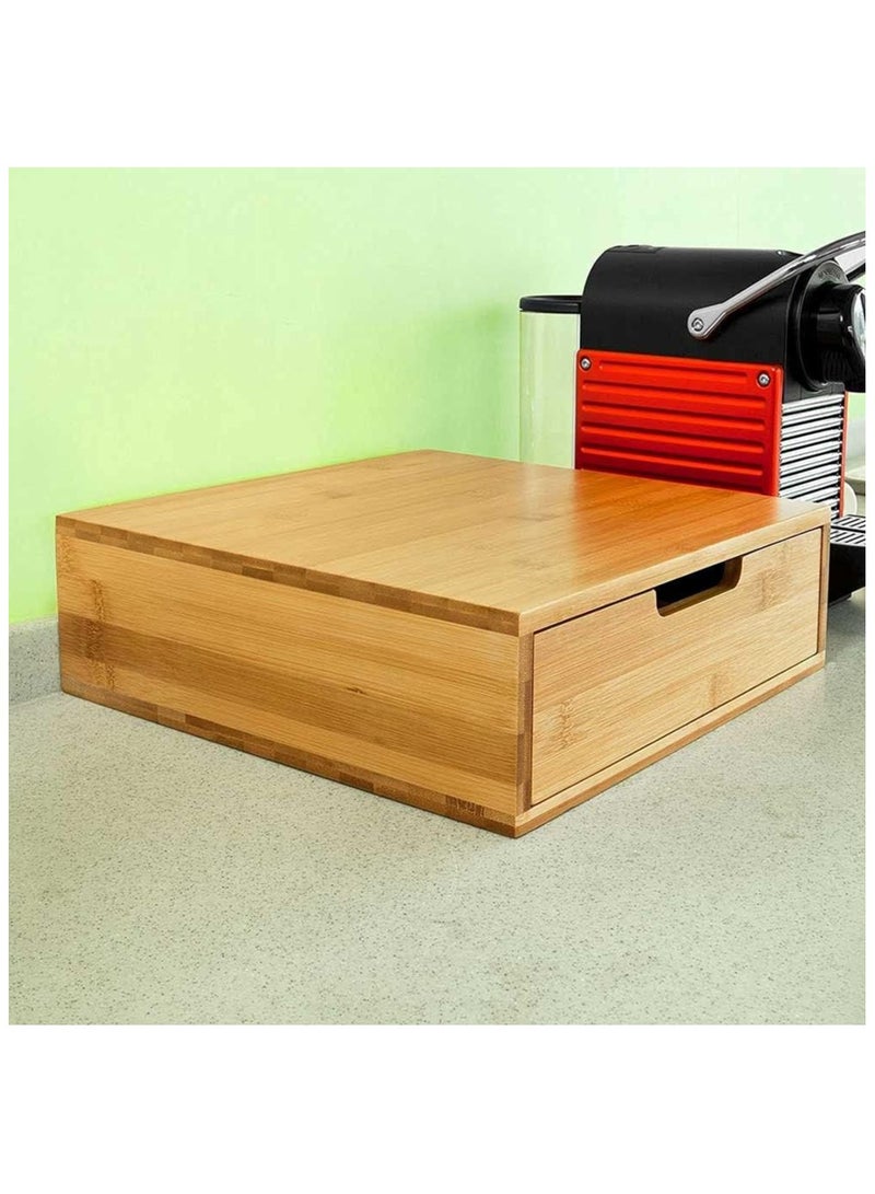 Tea Bags Sugar Coffee Capsule Holder Capsule Holder Capsule Holder Drawer Made of Natural Beech Wood 31 x 30.5 x 9.5 cm - Image 3