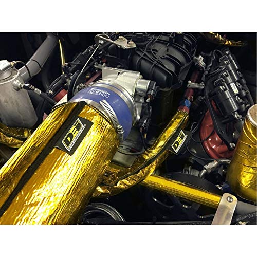 Design Engineering 010458 Heat Shroud Gold 1/2" - 1-1/4" I.D. x 3ft Line Sleeving Hi-Temp Protection up to 800°F (with Hook and Loop Closure) - Image 2
