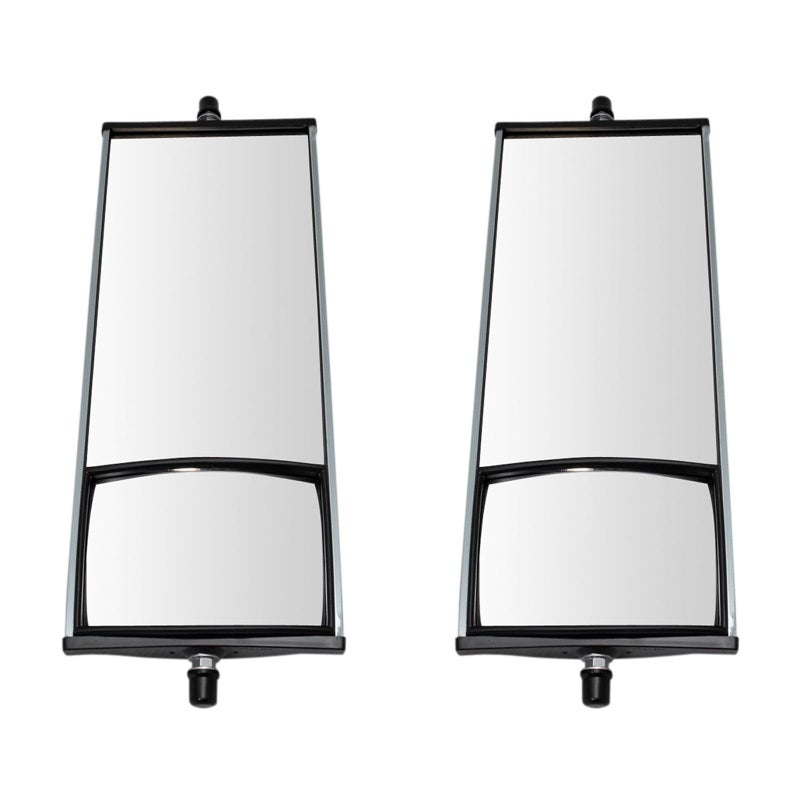 TRQ West Coast Mirrors Manual 16 x 6.5 Inch Aluminum Convex Left and Right Compatible with 00â€“17 Ford F-650 97â€“09 Chevrolet T6500 97â€“09 GMC T6500 11â€“18 Ram 4500 00â€“19 Volvo VNL 02â€“17 Isuzu NPR - Image 1