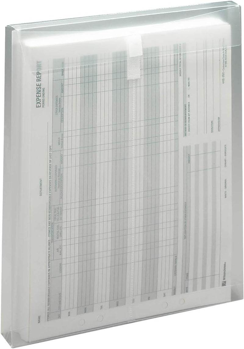 Smead Smead Poly Envelope 114 Expansion HookandLoop Closure Top Load Letter Size Clear 5 per Pack 89670 - Image 1