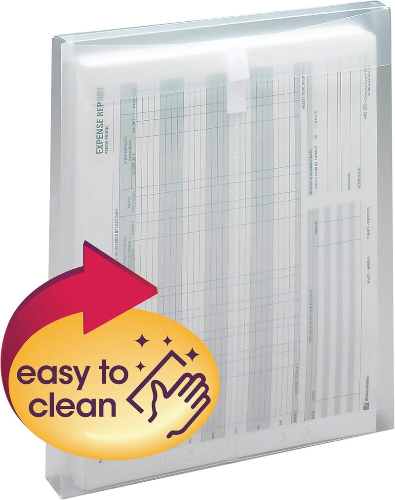 Smead Smead Poly Envelope 114 Expansion HookandLoop Closure Top Load Letter Size Clear 5 per Pack 89670 - Image 2