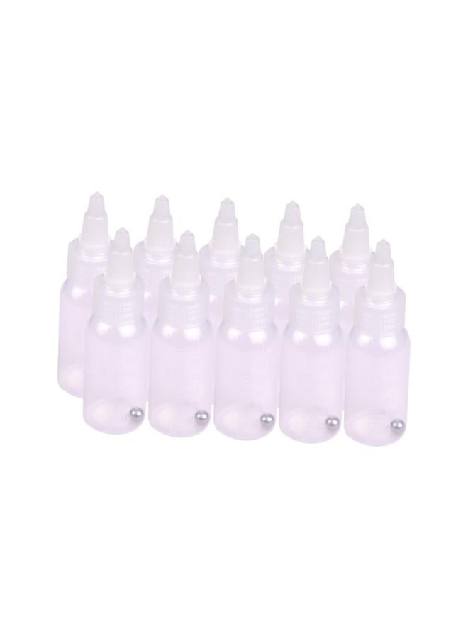Paint bottles, Box of 10-Each 1.2-Ounce(35cc) Airbrush Bottles Paint Storage Bottles PP Jar and Cover with Scale Line Leak-proof for Dual-Action Siphon Feed Air Brush Airbrushing Accessories - Image 1