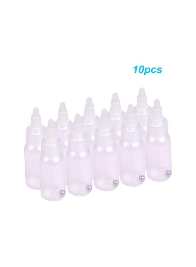 Paint bottles, Box of 10-Each 1.2-Ounce(35cc) Airbrush Bottles Paint Storage Bottles PP Jar and Cover with Scale Line Leak-proof for Dual-Action Siphon Feed Air Brush Airbrushing Accessories - Image 5