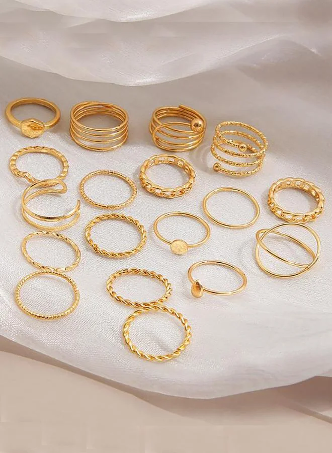 Take Two Multipack Gold Tone Stackable Rings