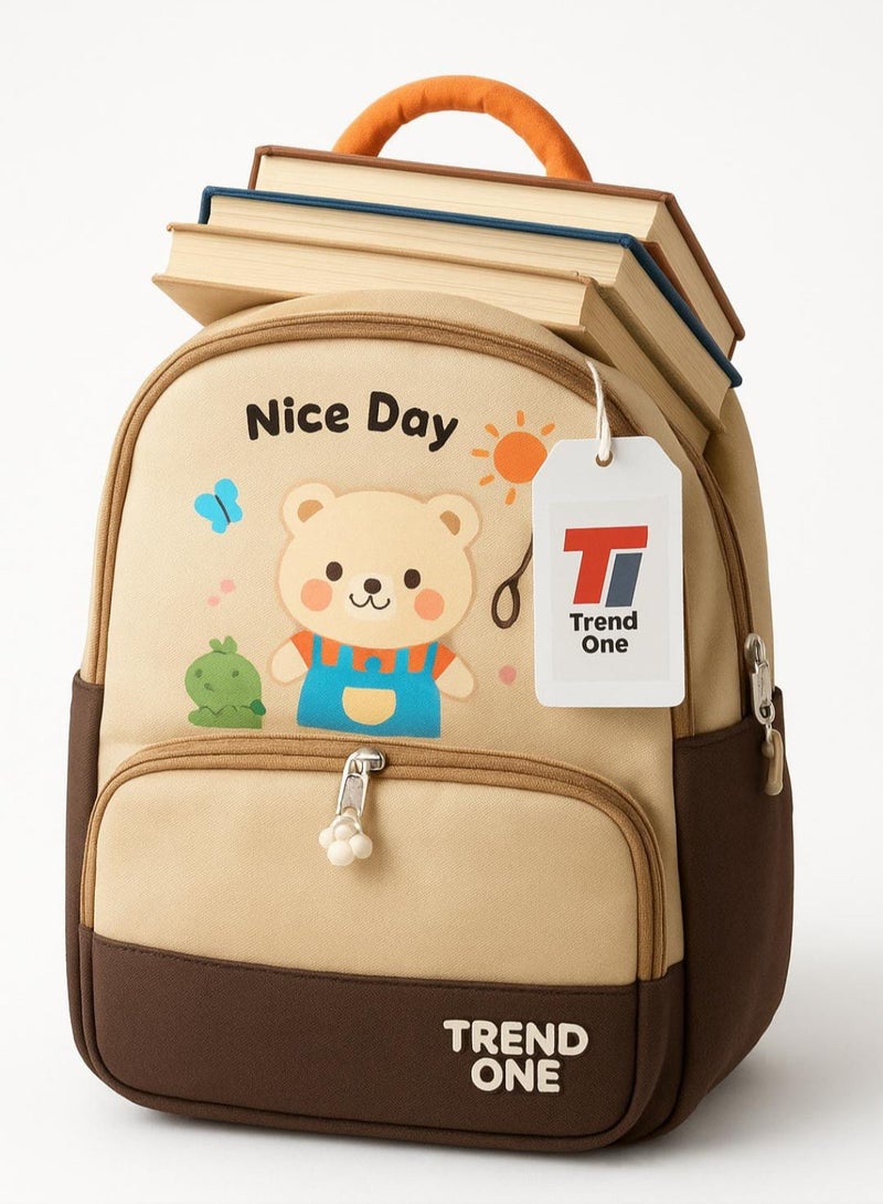 Trend Small children's bag practical design with two pockets suitable for school and trips - Image 1