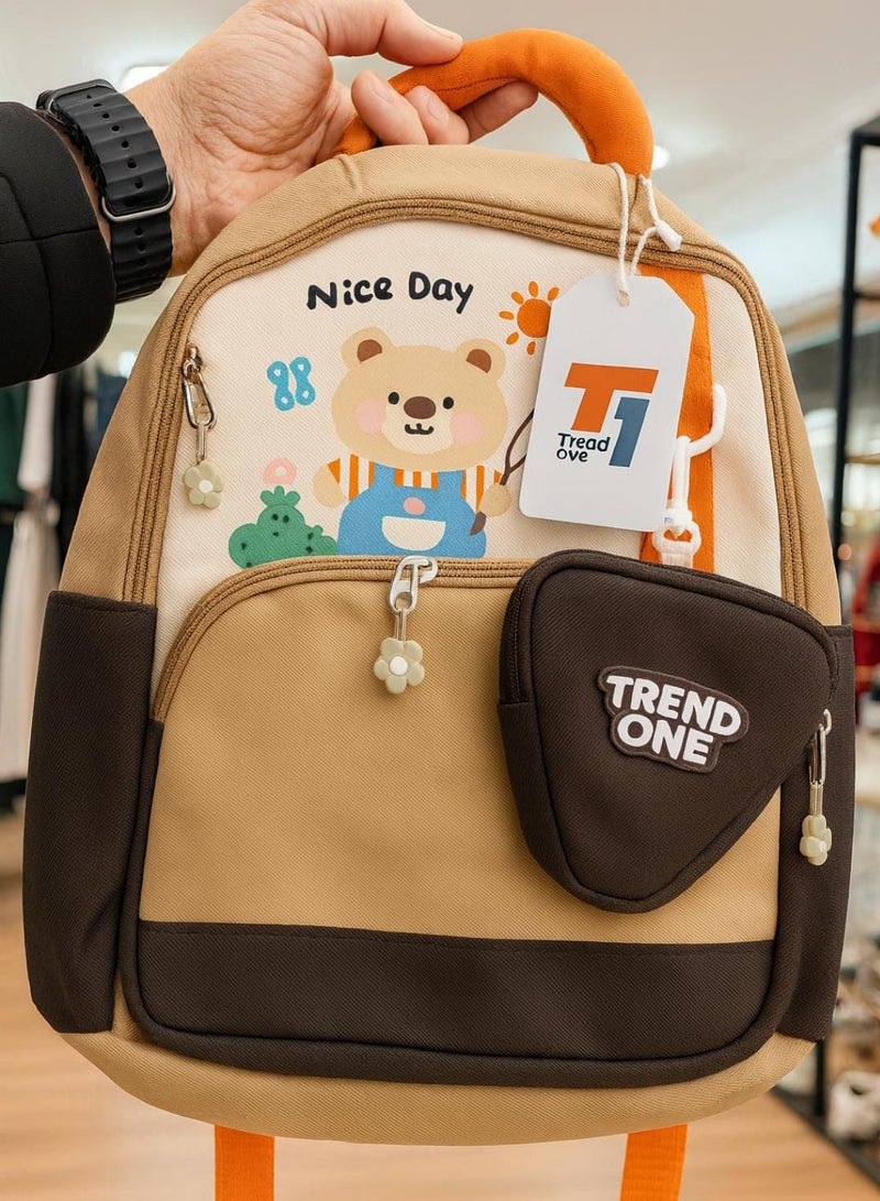 Trend Small children's bag practical design with two pockets suitable for school and trips - Image 2