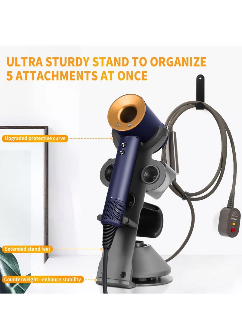 Y&D Hair Dryer Holder for Dyson Supersonic Magnetic Stand with Power Plug Cable Organizer Bracket Bathroom  - Image 2