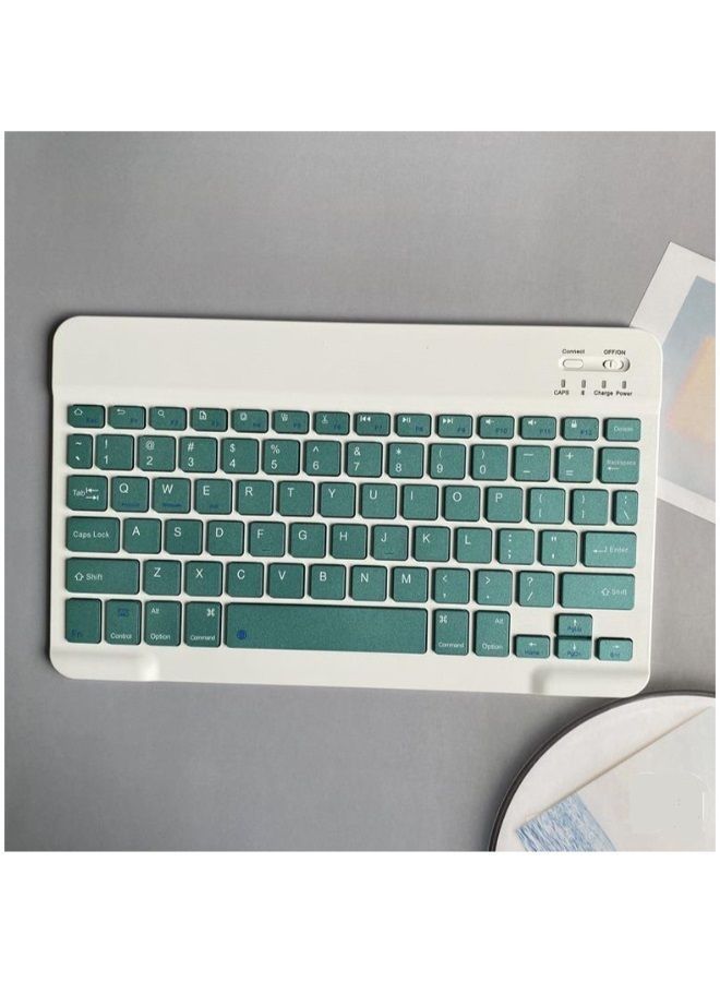 IAF Rechargeable Bluetooth Keyboard And Mouse Combo Ultra-Slim Portable Compact Set For Android Windows Tablet Cell Phone IPhone IPad Pro Air Mini OS IOS 13 And Above Dark Green - Image 2