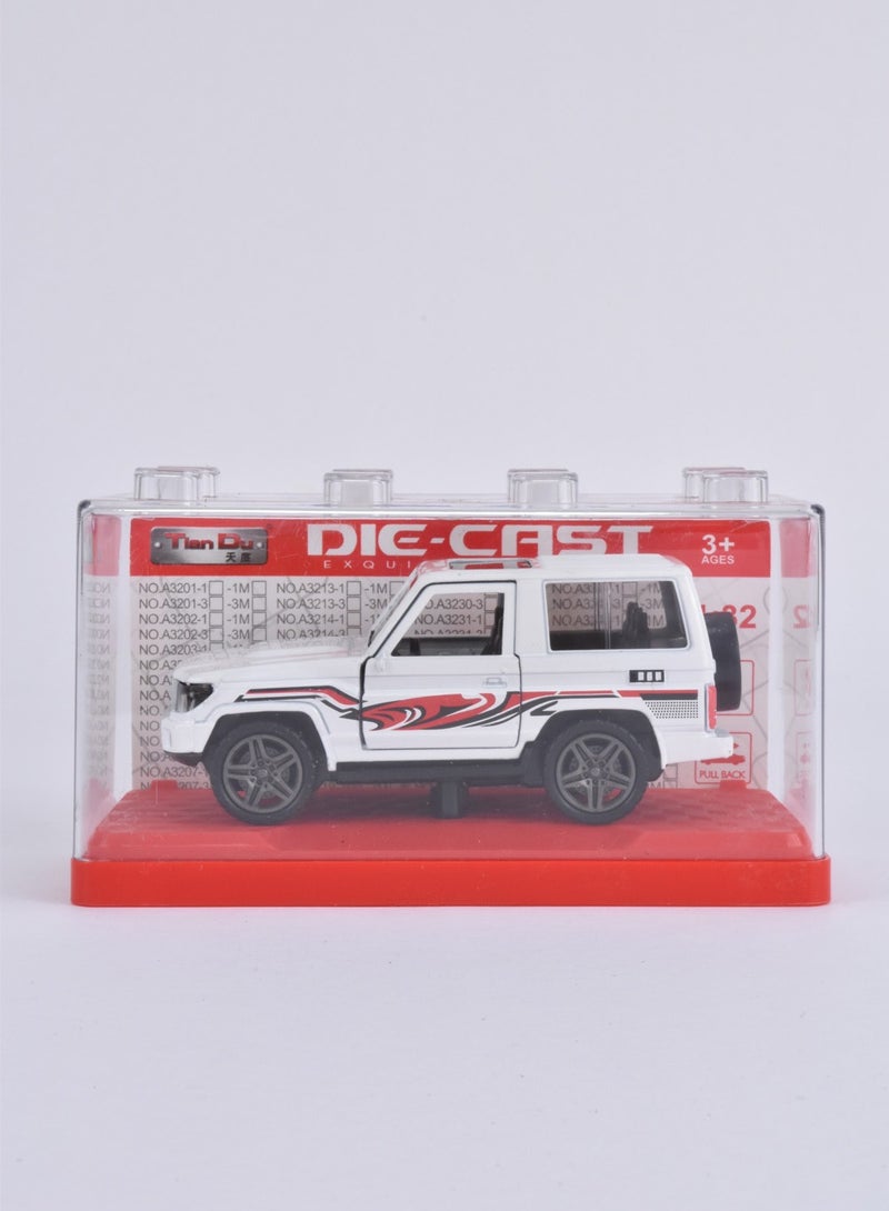 تيان دو مجسم سيارة قابلة للسحب للخلف (ابيض) - Image 1