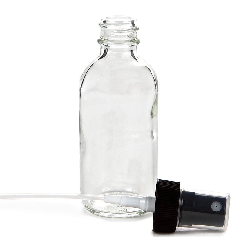 Vivaplex, 6, Clear, 2 oz Glass Bottles, with Black Fine Mist Sprayers - Image 5