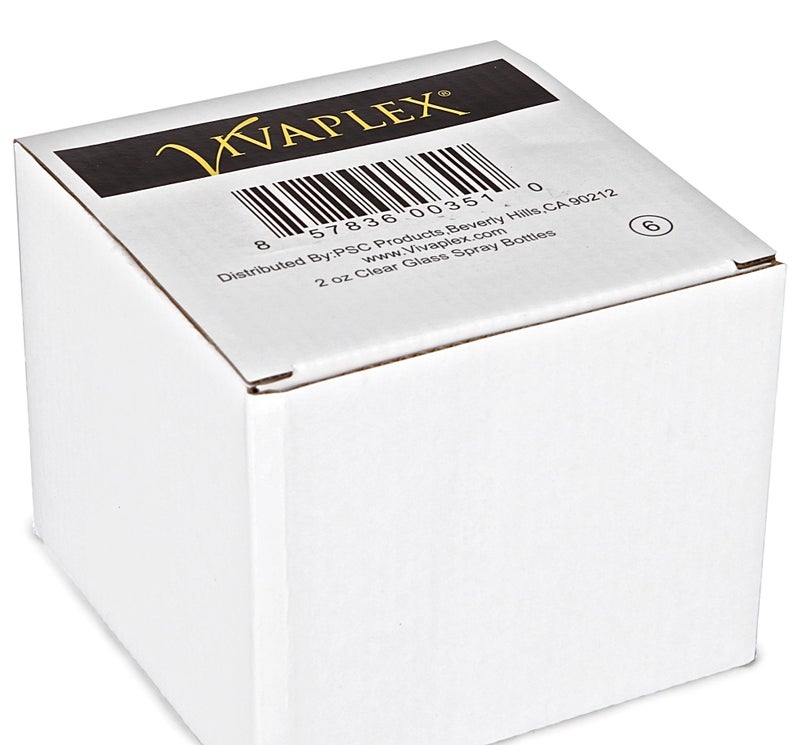 Vivaplex, 6, Clear, 2 oz Glass Bottles, with Black Fine Mist Sprayers - Image 2