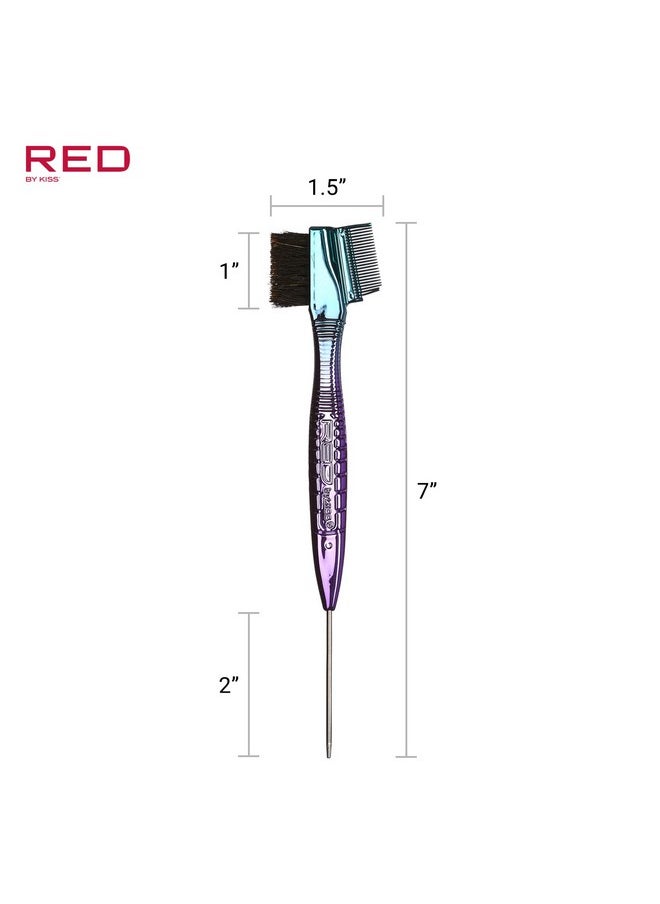 Red by Kiss - RED by Kiss Chrome Edge Brush Bacteria Free Sterilized Boar Bristles Hair Styling Brush Comb - Image 1