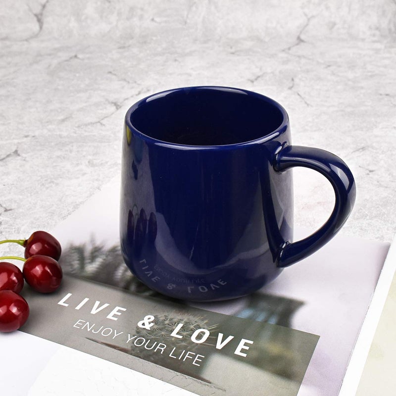 Bosmarlin Large Glossy Ceramic Coffee Mug, Tea Cup for Office and Home, 18 oz, Suitable for Dishwasher and Microwave, 1 Pack (Royal Blue) - Image 4