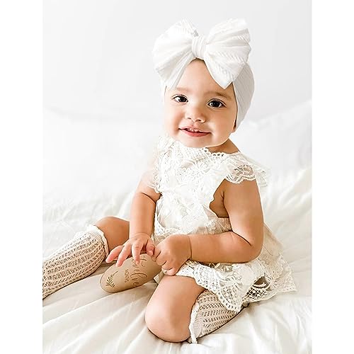 Niceye Handmade Baby Headbands Soft Stretchy Nylon Hair Bands with Bows for Newborn Infant Baby Toddler - Image 5