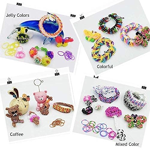 QWICK CLICK Colourful DIY 4200 Rubber Bands with Rainbow Loom Band Kit | Bracelet Making Set for Kids | DIY Craft Kit with Loom, Hooks & Charms | Multicolor Bands for Creative Jewelry Making (10*17*2.5 cm) - Image 3