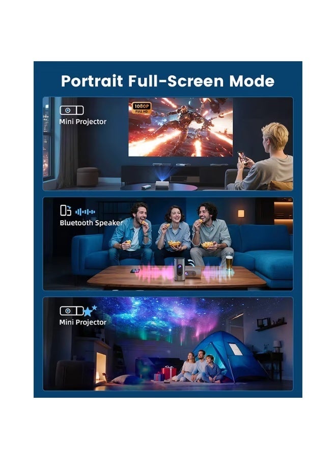 بلو فاير مشروع ذكي بنظام أندرويد 13، سطوع 400 لومن ANSI | تركيز تلقائي وتصحيح ميل | دقة أصلية 1080P كاملة الدقة ويدعم 4K | واي فاي 6 ومعالج رباعي النواة | مشروع محمول لسينما المنزل والألعاب للاستخدام الداخلي والخارجي - Image 5