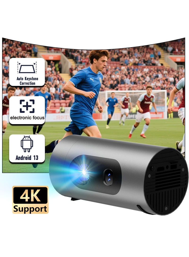 بلو فاير مشروع ذكي بنظام أندرويد 13، سطوع 400 لومن ANSI | تركيز تلقائي وتصحيح ميل | دقة أصلية 1080P كاملة الدقة ويدعم 4K | واي فاي 6 ومعالج رباعي النواة | مشروع محمول لسينما المنزل والألعاب للاستخدام الداخلي والخارجي - Image 1