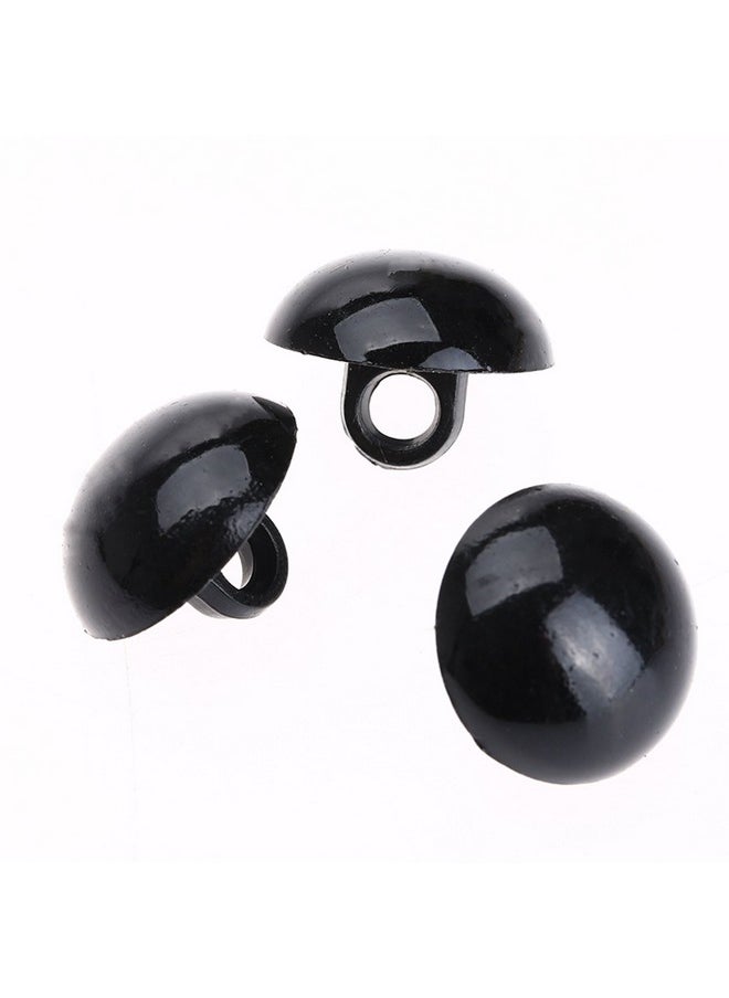 Dophee - 100Pcs Black Plastic Safety Eyes, Diy Craft Eyes Type Mushroom Domed Round Buttons Sewing Shank For Bear Amigurumi Crochet Puppet Plush Stuffed Animals Doll Making - 15Mm - Image 1