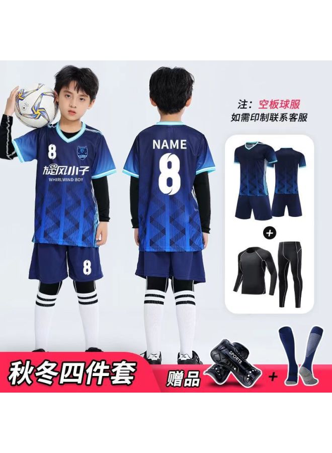 Autumn And Winter Kidsren's Football Uniform Printing Suit For Boys Kindergarten Primary And Secondary School Students Training Camp Football Jersey For Women With Printing On Children's Day
