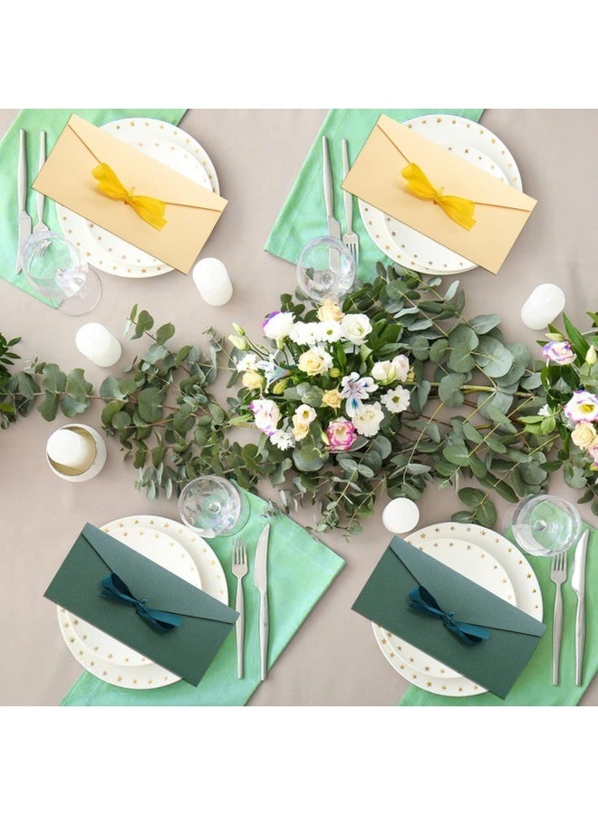 10-Pieces Premium Thick Paper Vintage Colourful Kraft Bow Tie Paper Envelopes for Wedding Party Invitations, Greeting Cards，Letters，Budget Envelopes - Image 5