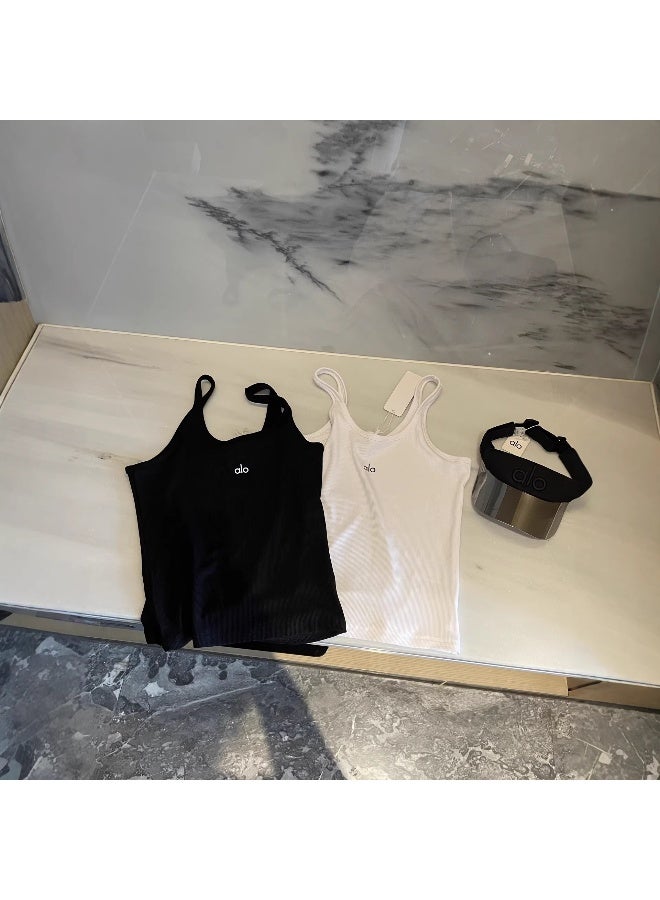 ALO Solid Color Basic Tank Top - Essential for Daily Slim Fit Layering & Outerwear, Comfortable and Breathable