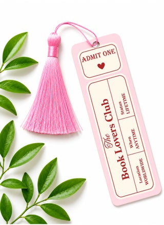 Book Lovers Club Bookmark with Tassel