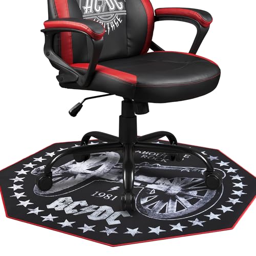 Subsonic ACDC NonSlip Gamer Floor Mat for Gaming Chairs and Office Chairs 39 inch x 39 inch - Image 1